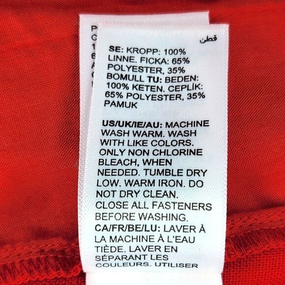 The Drop Priya Linen Shorts Womens Plus Size 4X Red Summer Vacation Travel Vacay - Picture 9 of 10